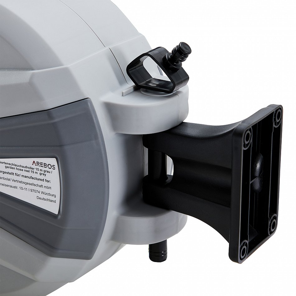 AREBOS Enrollador de Manguera de Jardín Manguera de Agua Azul Tubo 30 m