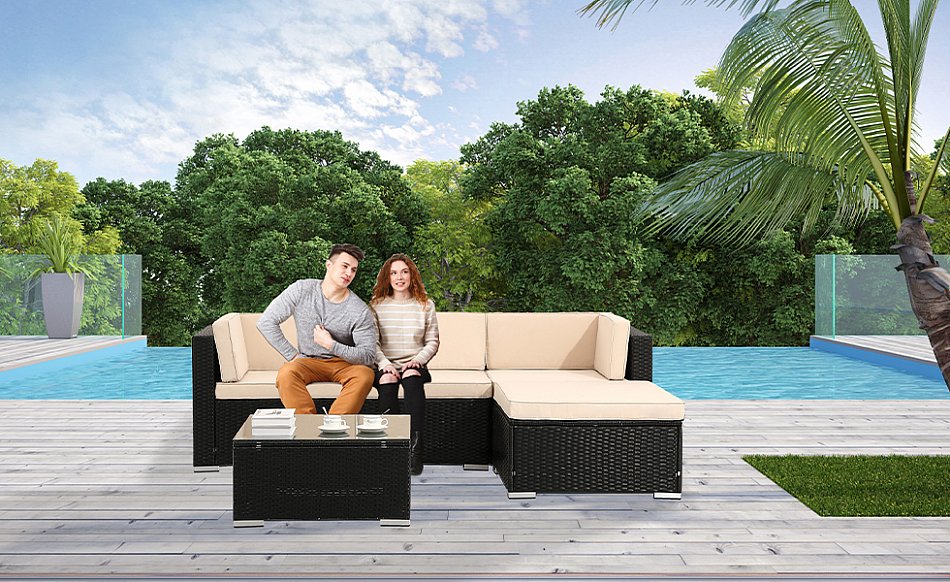 Arebos poliratán muebles de jardín conjunto jardin Lounge conjunto set