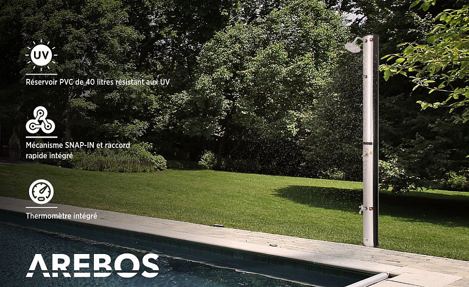 AREBOS Douche Solaire 40L 220cm Incl.Capot De Protection Avec Thermomètre Intégré Pommeau De Douche Rond 12 AREBOS Douche Solaire 40L 220cm Incl.Capot De Protection Avec Thermomètre Intégré Pommeau De Douche Rond -Trait Piscine Soldes Magasin AAHKMJXYDAFdJAOAIMEbOAchYRuMdtVh5mmprswYJkh5Rdge76 john3CwTDU2Zq agf