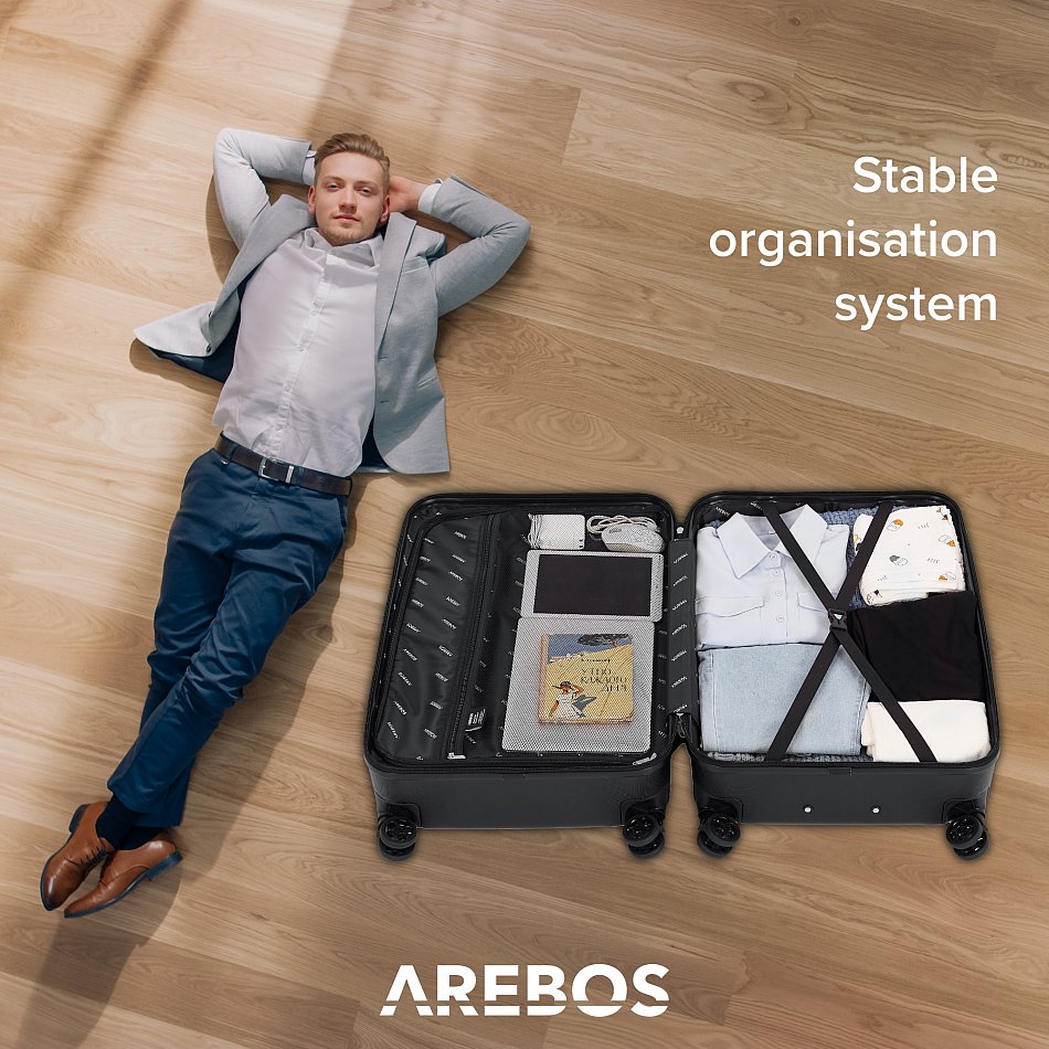 Set 3 Valigie Trasporto In Alluminio AREBOS - Con Serratura E Cinghia - Foto 6