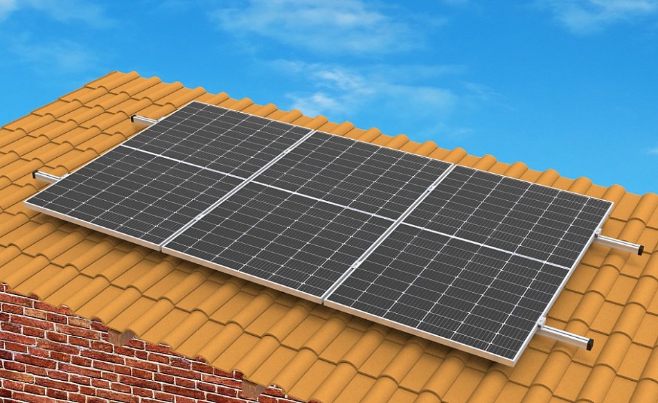 NuaSol Kit de montage de toit de tuile photovoltaïque Fixation de