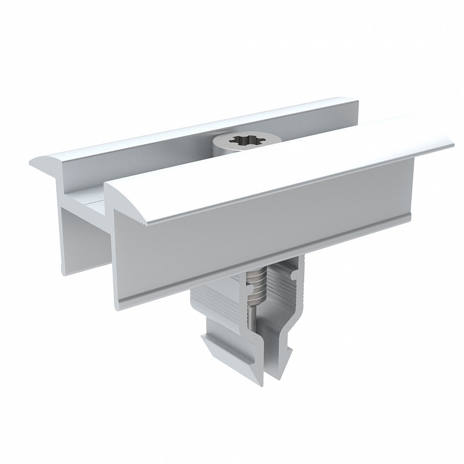 NuaSol Set Montaggio Pannelli Solari - Per Tetto Lamiera, 2 Moduli